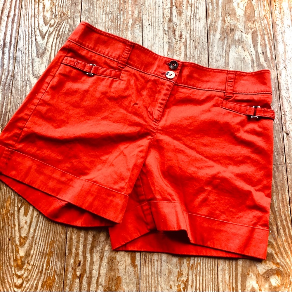 White House Black Market Red Shorts